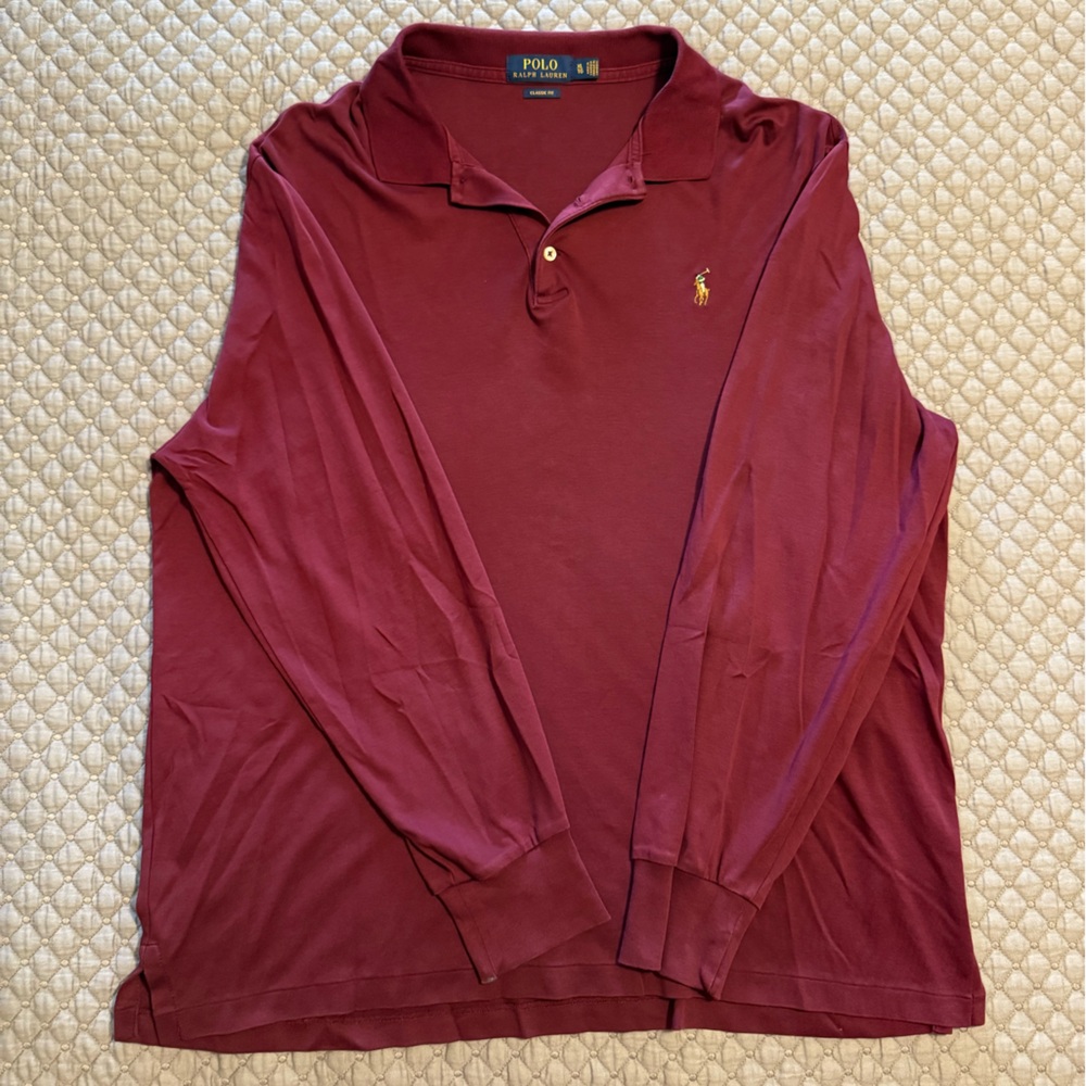 Ralph Lauren Maroon Polo Shirt XL